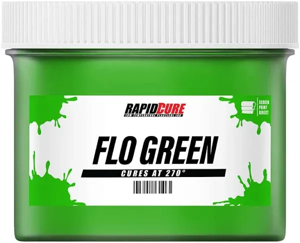 Rapid Curea Fluorescent Green Screen Printing Ink 8oz Plastisol Ink for Screen Printing Fabric Low Temperature Curing Plas