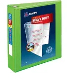 Avery Heavy-Duty View Binder with Locking One Touch EZD Rings, 2" Capacity - Chartreuse