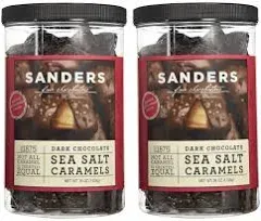 Sanders Sea Salt Caramel Dark Chocolate Thins - 6 Oz