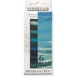 Sennelier Extra-Soft Half-Pastel 6 Stick Set Emerald Sea