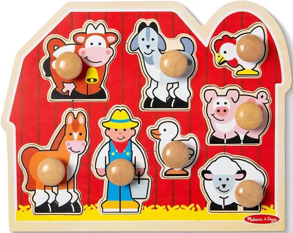 Melissa & Doug Jumbo Knob Large Farm Puzzle