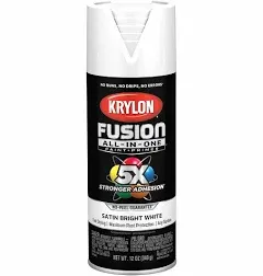 Krylon® Fusion All-In-One® Satin Bright White Spray Paint + Primer - 12 oz.