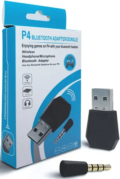 Bluetooth Dongle Adapter for PS4/PS5, Wireless Mini Microphone USB 4.0 Audio ...