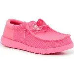 HEYDUDE | Big Kids' Shoes | Wally Youth Funk Mono - Electric Pink | Size 2