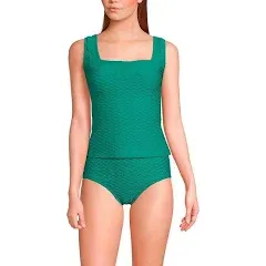 Women's Texture Square Neck Tankini Swimsuit Top