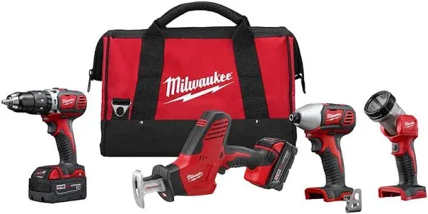 Milwaukee 2695-24 M18™ Cordless Lithium-Ion 4-Tool Combo Kit BRAND NEW