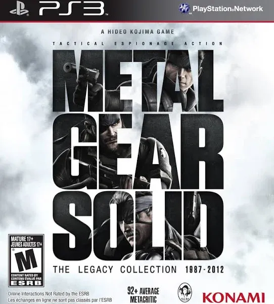 PS3 Metal Gear Solid The Legacy Collection