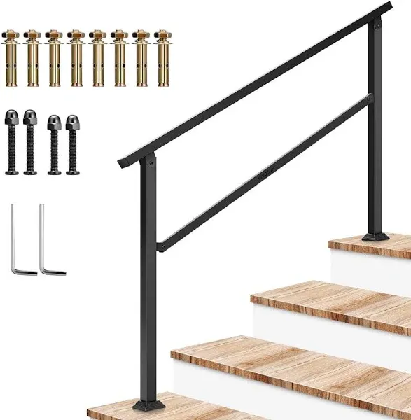 VIVOSUN Outdoor Mattle Iron Stair Handrail