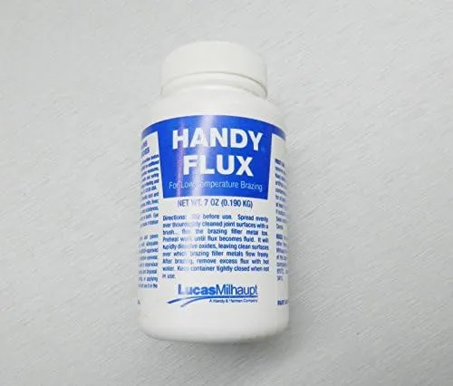 HANDY FLUX PASTE 7 OZ JAR w/ BRUSH CAP - SILVER SOLDERING BRAZING JEWELRY 