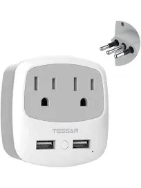 TESSAN Travel Plug Adapter for Italy