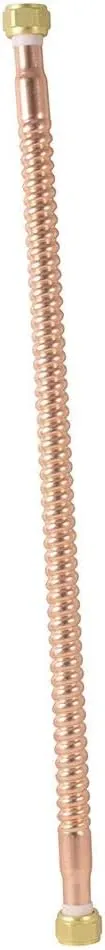 HFWCC-07-12 3/4 in. FIP x 3/4 in. FIP x 12 in. Copper Water Heater Connector Bronze/Copper Metallic