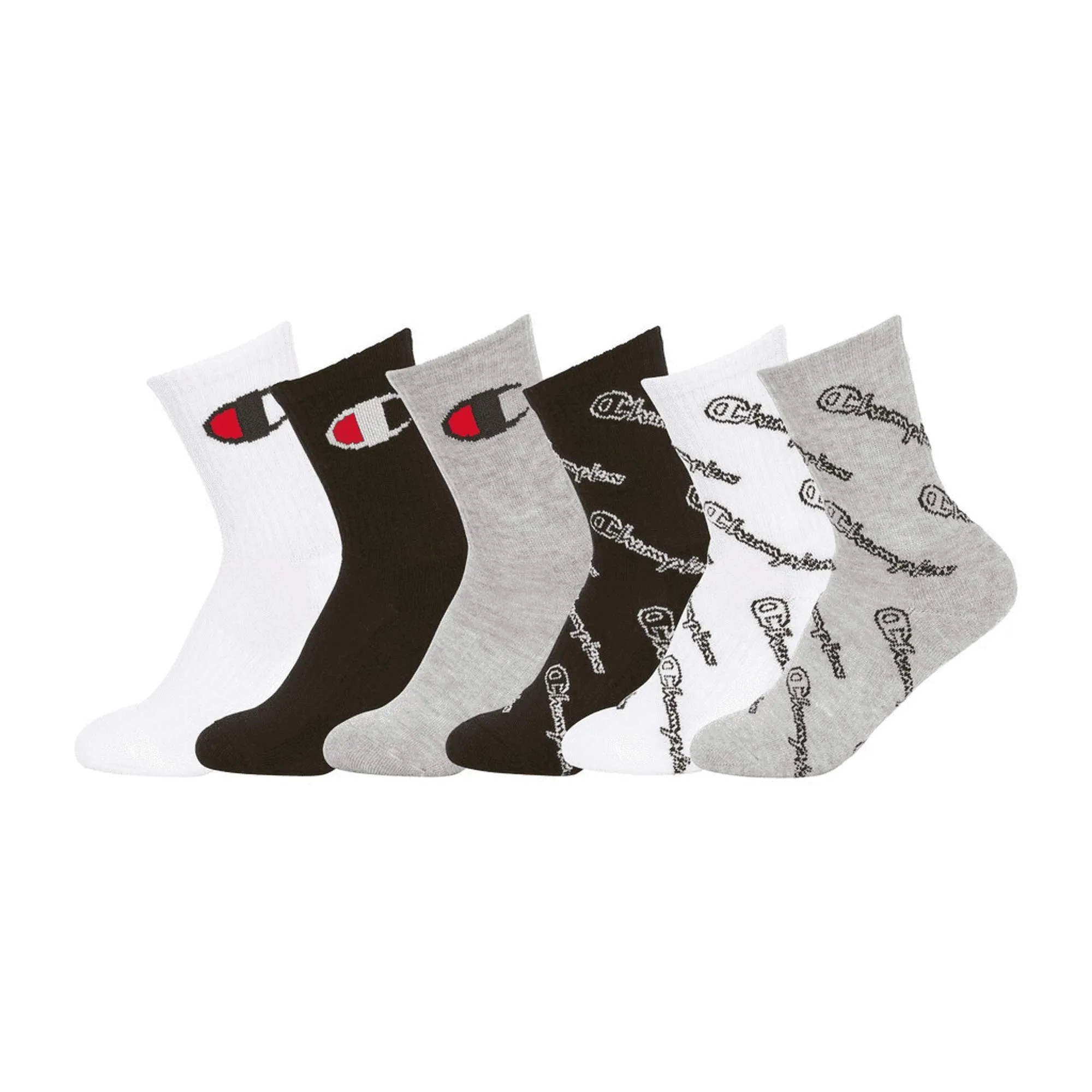 Boys Champion® 6-Pack Hollow Script Crew Socks