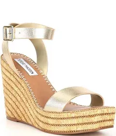 CASSIE Tan Leather Wedge Sandal | Women's Sandals