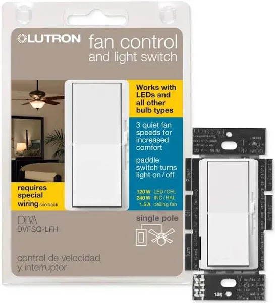 Lutron Diva Fan-Speed Control Light Switch