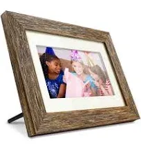 7&#034; Distressed Wood Digital Photo Frame, Auto Slideshow Feature, USB/SD/SDHC S...