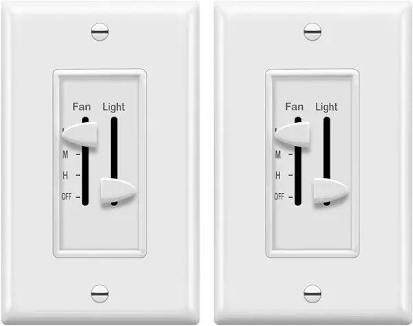 Enerlites 3 Speed Ceiling Fan Control and LED Dimmer Light Switch