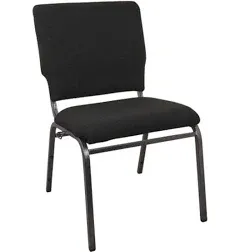 Flash Furniture Advantage Black Multipurpose Church Chair - 18.5 in. Wide