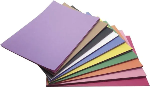 Construction Paper, 9 X 12 Inches, Assorted Colors, 500 Sheets - 1465886