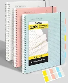 Colorful Spiral Notebooks 4 Pack - Perfect for School, Home, and Office - Wide Ruled, 1-Subject, 70 Sheets, 8 x 10-1/2 in - 3-Hole Punched Paper