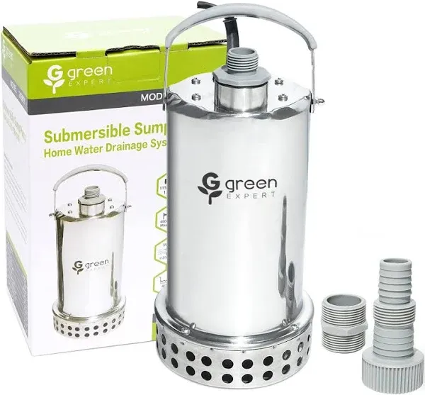 G Green Expert 1HP Submersible Water Removal Sump Pump