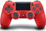 DualShock 4 Wireless Controller for PlayStation 4 - Magma Red Renewed