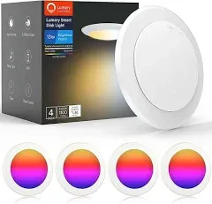 Lumary Wi-Fi Smart LED Disk Ceiling Light 13W 5/6 inch (Model B) 4PCS