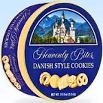 Heavenly Bites Danish Style Butter Cookies in Metal Tin 24 oz