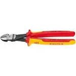 Knipex 10" High Leverage Diagonal Cutter, Insulated, 74 08 250 SBA