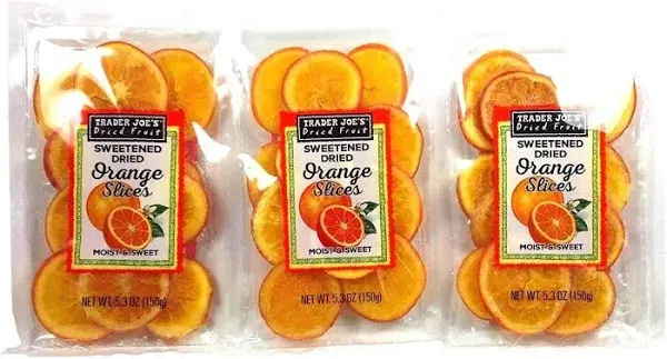 Trader Joe's Sweetened Dried Orange Slices (Pack of 3)