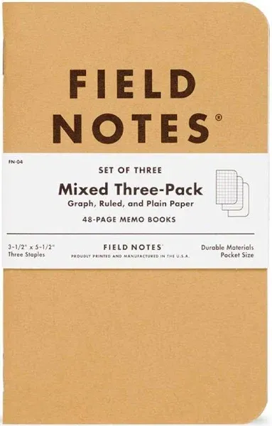 Field Notes Original Kraft Notebooks A6 [3 Pack]