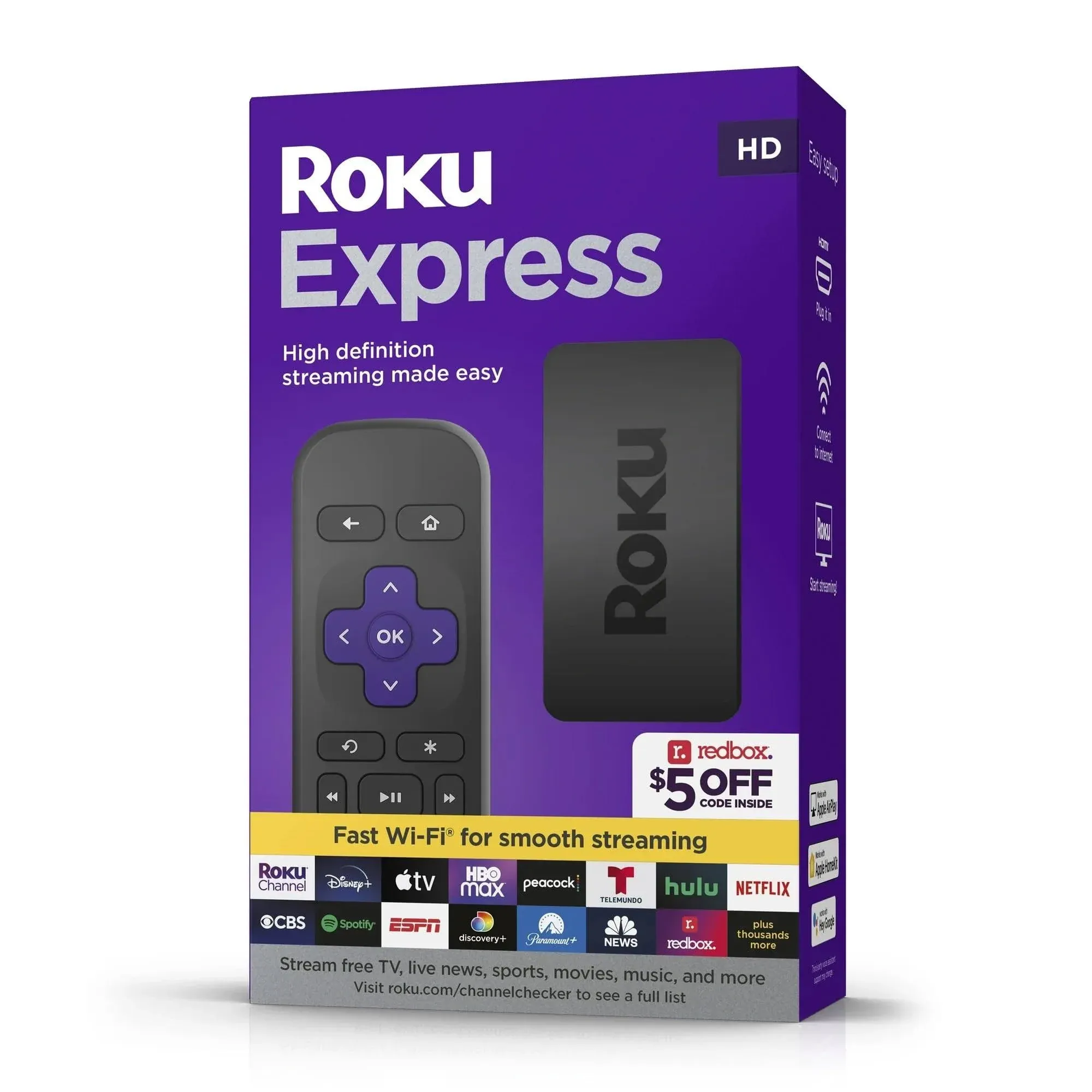 TV Box Roku Express HD - HDMI - Wi-Fi