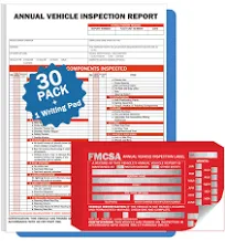 Punchman 30 Pack Dot Annual Vehicle Inspection Forms and Stickers