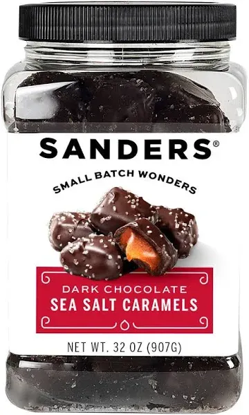 Sanders Sea Salt Caramel Dark Chocolate Thins - 6 Oz