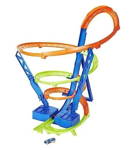 Hot Wheels Spiral Speed Crash Toy Car Track Set