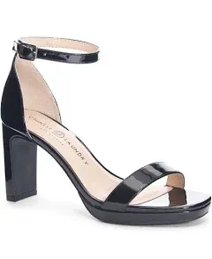 Chinese Laundry Tinie Platform Sandal Size 8.5 Black Patent Shine