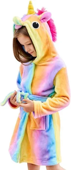 Doctor Unicorn Soft Unicorn Hooded Bathrobe Sleepwear