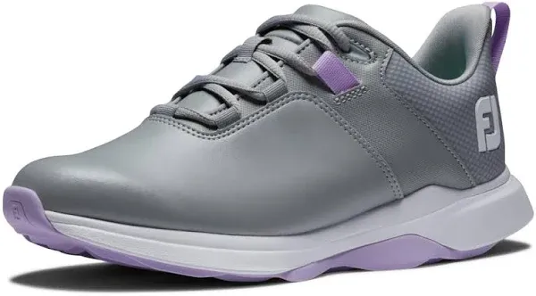 New in Box Footjoy ProLite Ladies Golf Shoes, Grey/Lilac, 7 Medium, 98204