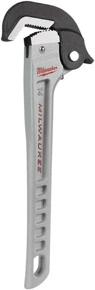 Milwaukee Self-Adjusting Aluminum Pipe Wrench 14&#034; Large Thumb Trigger Ergonomic