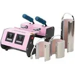 Craft Express 2-in-1 Pink Elite Pro Max Tumbler Heat Press, Silver