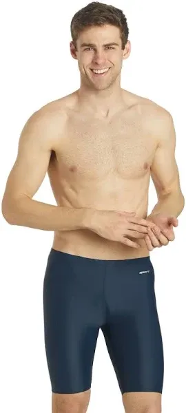 Sporti Men's Solid Compression Jammer Swimsuit