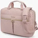 BAGSMART Crossbody Laptop Bag Briefcase Laptop Sleeve Laptop Case with Shoulder Strap, 17.3 Inches / Pink