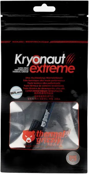 Thermal Grizzly - Kryonaut Extreme Thermal Compound Paste for Coolers | Heat Sink Paste - 2 Grams