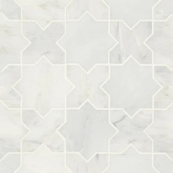 Bedrosians Monet Mosaic 1 White Tile & Stone