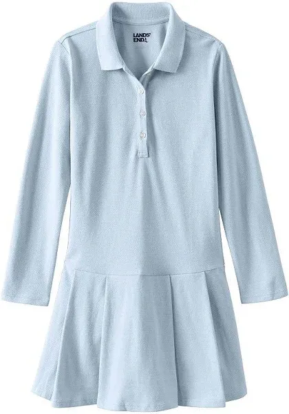 Girls 4-16 Lands' End Pleated Polo Dress School Uniform