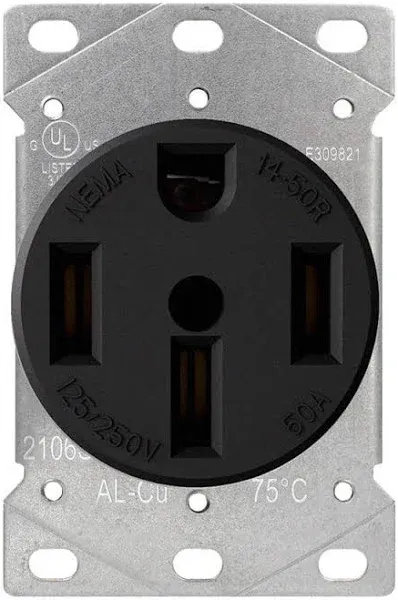 ELEGRP 2102S 50 Tamper Resistant Single Outlet