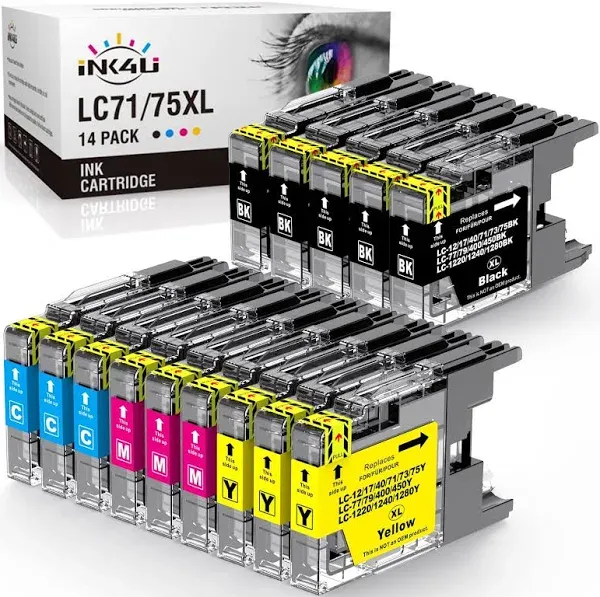 10 Pack Compatible Brother LC-71 LC-75 LC-79 Ink Cartridges for inkjet printers