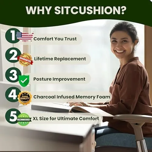 SitCushion Seat Cushion for Tailbone Pain Relief