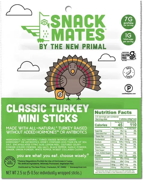 THE NEW PRIMAL Turkey Sticks (2.5 oz)