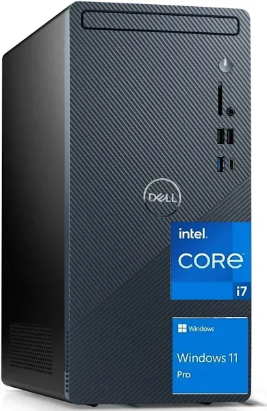 Dell Inspiron 3910 Desktop, 12th Gen Intel Core i5-12400 Processor, 32GB DDR4 RAM, 256GB SSD + 1TB HDD, Intel UHD Graphics, DVD, Windows 11 Home, Blue, Wired Keyboard&Mouse + Mazepoly Accessories