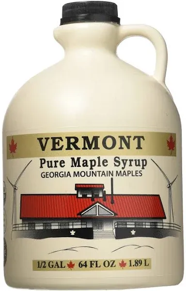 Georgia Mountain Maples of Vermont, Organic Maple Syrup, Amber Color Rich Taste, 16 oz